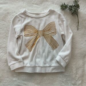 🩶SOLD🩶First Impressions | EUC - Holiday Bow Sweatshirt - Size 3T